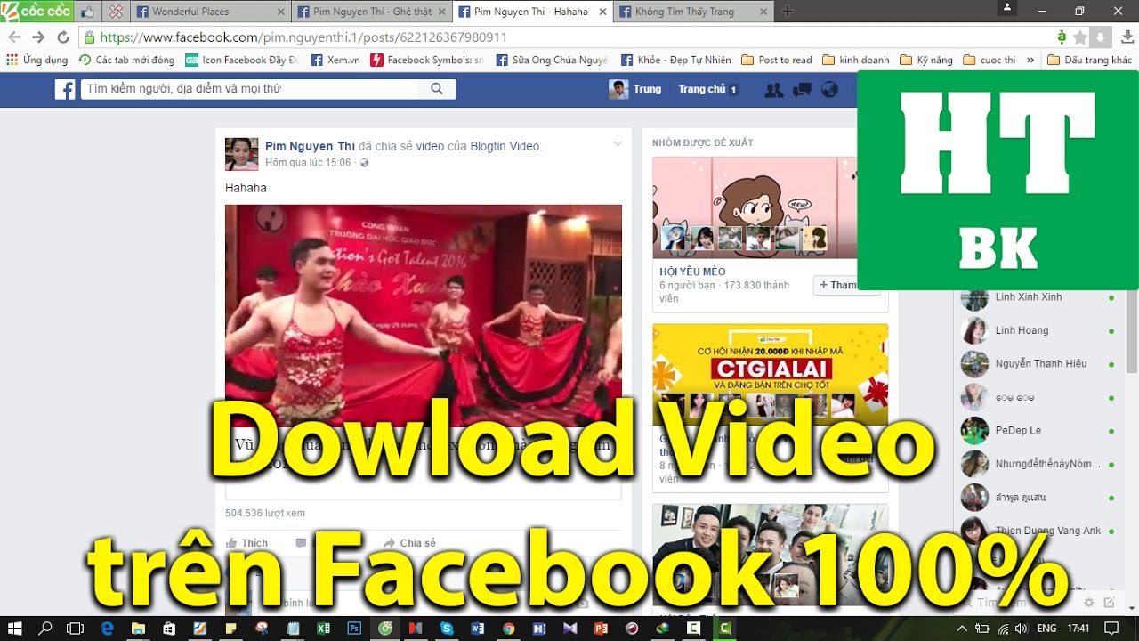 Hướng cách dẫn tải lấy video trên Facebook Full HD 100% thành công